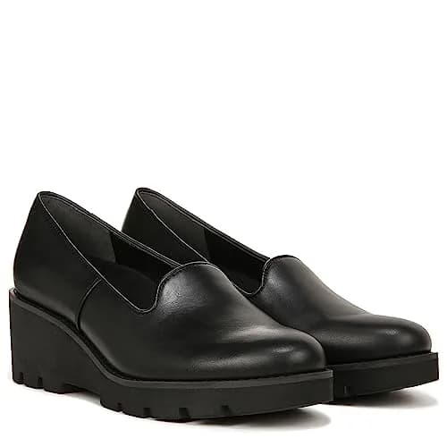 Vionic Women's Aster Willa Wedge Black Leather 7.5 Medium | Supportive Arch Support Dress Shoes for Women thumbnail 4