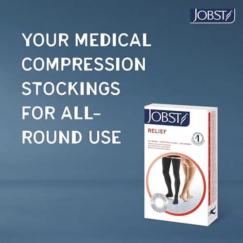 JOBST Relief 20-30 mmHg Compression Stockings Knee High Beige Medium | Support for Tired, Swollen Legs thumbnail 8