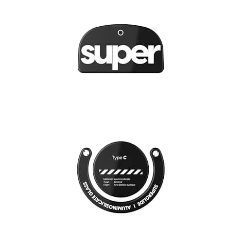 Pulsar Gaming Gears Superglide Type-C Skates for GPro X Superlight 1, Black | Micro-Textured Control Surface, Smooth Glide, Durable Glass - main product image