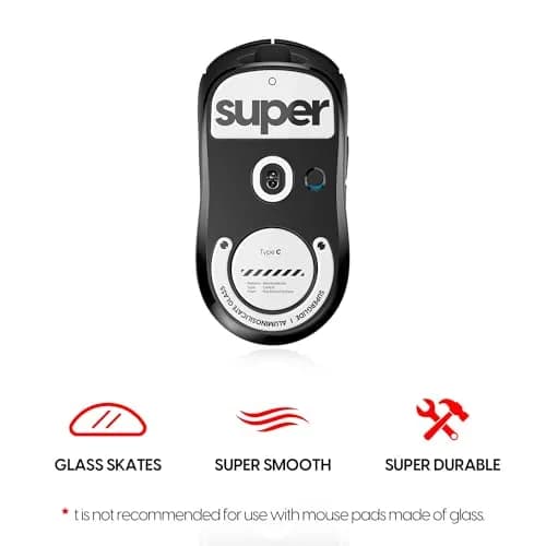 Pulsar Gaming Gears Superglide Type-C Skates for GPro X Superlight 1, White | Micro-Textured Control Surface for Precise Gaming thumbnail 2