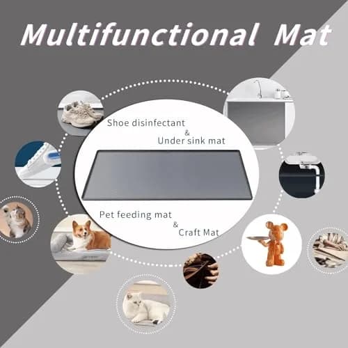 Sazteay Waterproof Silicone Under Sink Mat 31" x 22" | Protects Cabinets & Spills thumbnail 7