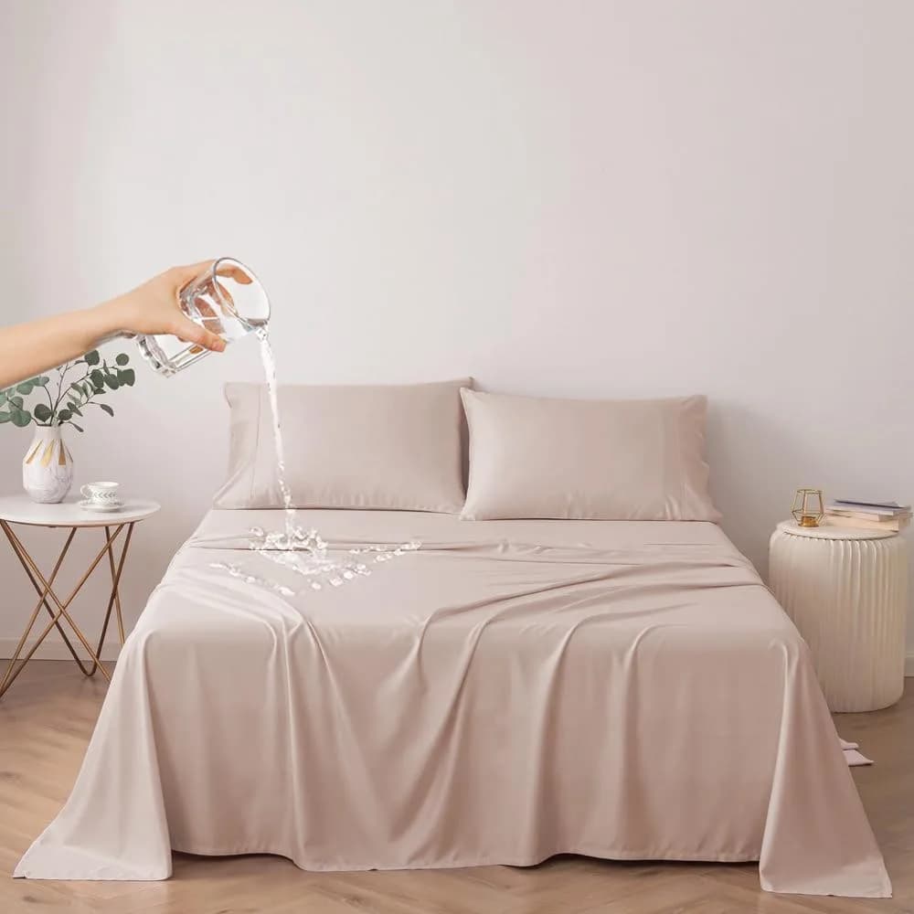 DUJUIKE Waterproof Bed Cover for Dog and Cats | 98x90 inch Cal King Bed Sheet | Breathable & Waterproof