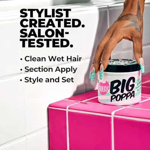 The Doux Big Poppa Curl Defining Gel, 16 oz | Frizz Control & Soft Hold for Curly Hair thumbnail 4