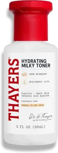 Thayers Milky Hydrating Face Toner with Snow Mushroom, Hyaluronic Acid & Elderflower | Alcohol-Free Sensitive Skin Care | 3 Fl Oz Pack of 5 thumbnail 1