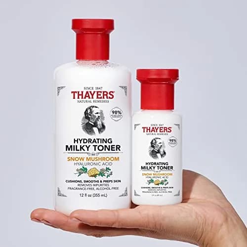 Thayers Milky Hydrating Face Toner with Snow Mushroom, Hyaluronic Acid & Elderflower | Alcohol-Free Sensitive Skin Care | 3 Fl Oz Pack of 5 thumbnail 6