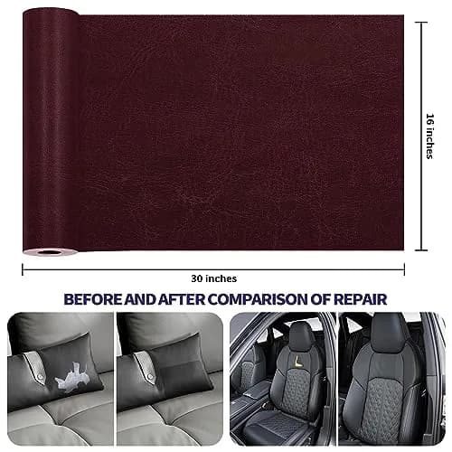 Besezx Leather Repair Patch Tape Kit 30in x 16in | Self-Adhesive for Furniture, Car Seats, Sofas thumbnail 3