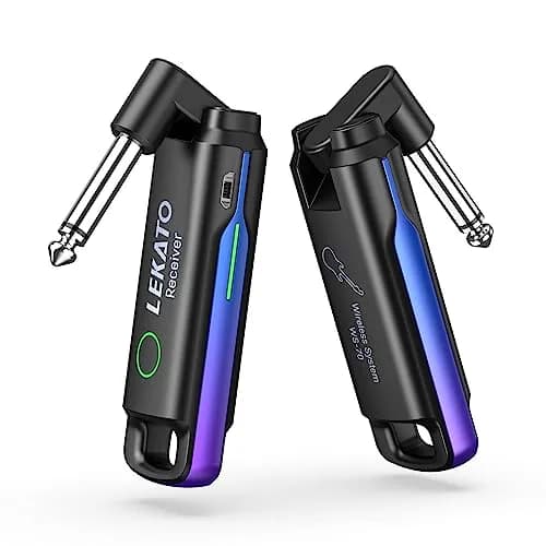 LEKATO UHF Wireless Guitar System with 70 Channels & 4 Receivers | Blue thumbnail 1