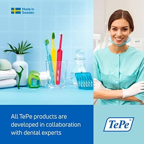TePe Compact Tuft Toothbrush Single Tufted Brush End Orthodontic Toothbrush for Braces, Dental Implants, Denture Brush, Small Head, 2-Pack | Precision Cleaning for Hard-to-Reach Areas thumbnail 5