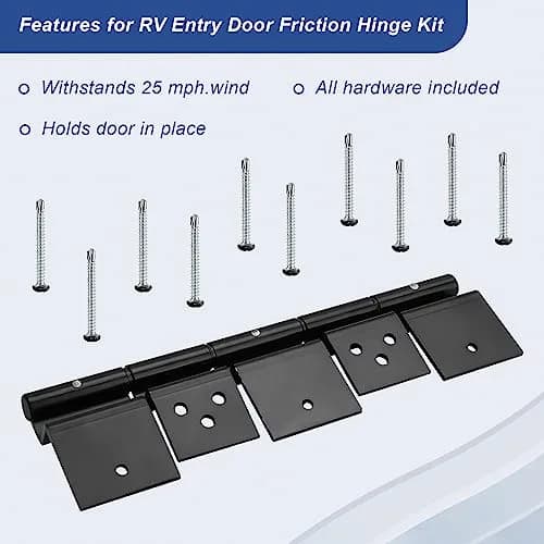 Ximoon RV Entry Door Friction Hinge Kit for 5th Wheel | Durable RV Hardware Upgrade thumbnail 4