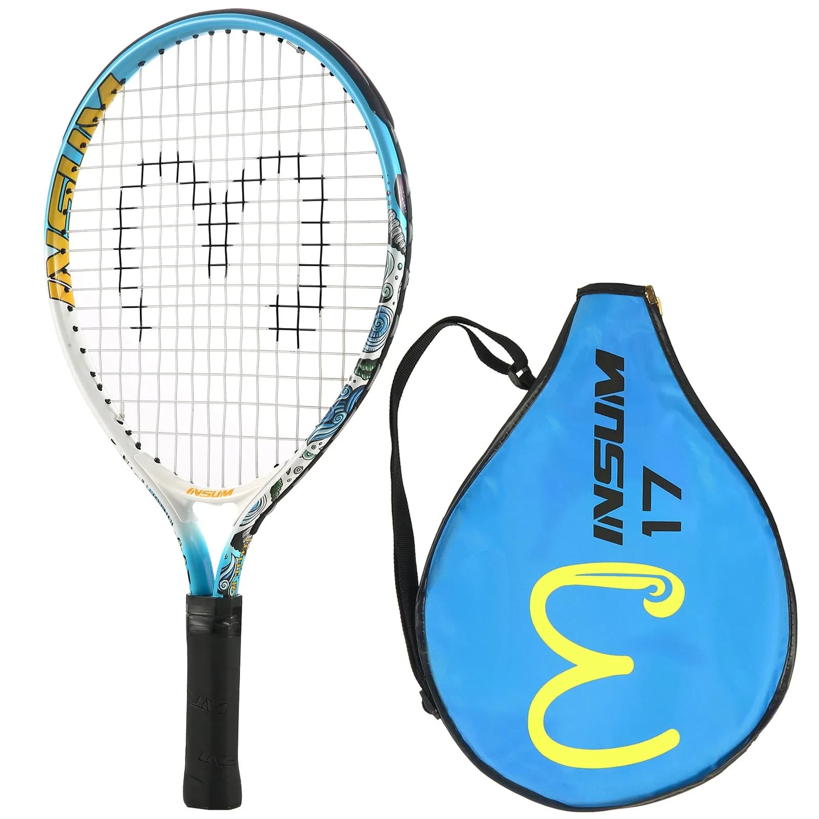 INSUM Junior Tennis Racket 17 Inch | Lightweight Aluminum, Beginner-Friendly (70-120 chars) - main product image