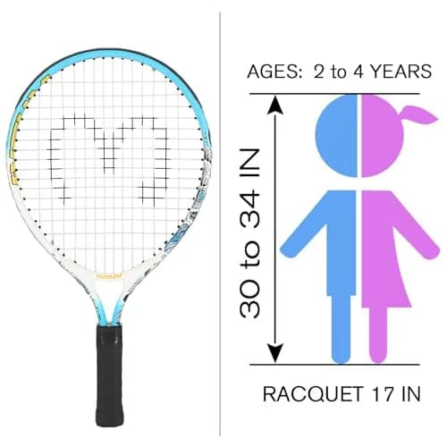 INSUM Junior Tennis Racket 17 Inch | Lightweight Aluminum, Beginner-Friendly (70-120 chars) thumbnail 7