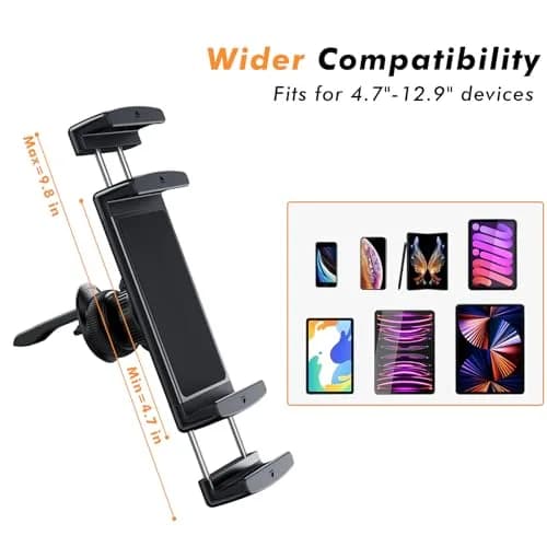 OATSBASF Air Vent Clip Car Phone Mount for Galaxy Fold 8 Ultra/8/7/6 | 360° Rotatable, Heavy-Duty, Universal Compatibility thumbnail 2