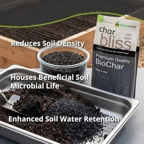 plantonix Char Bliss 24 Qts Organic Biochar Soil Amendment | Carbon-Negative Soil Conditioner thumbnail 5