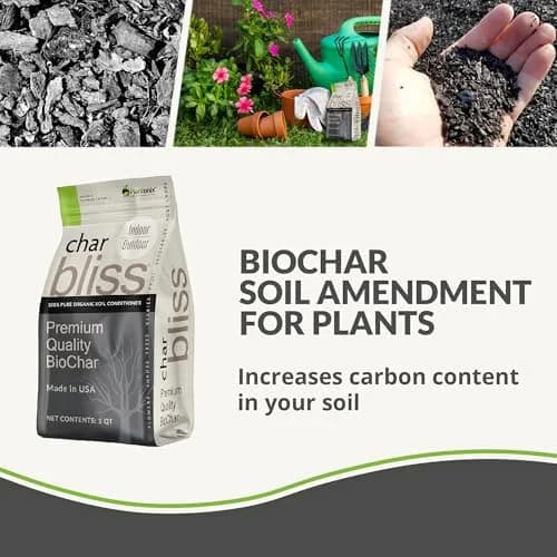 plantonix Char Bliss 24 Qts Organic Biochar Soil Amendment | Carbon-Negative Soil Conditioner thumbnail 2