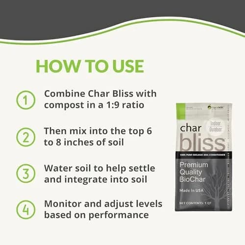 plantonix Char Bliss 24 Qts Organic Biochar Soil Amendment | Carbon-Negative Soil Conditioner thumbnail 3