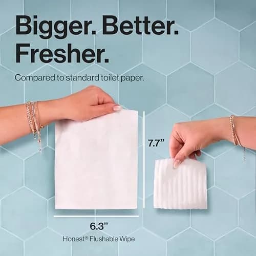The Honest Company Flushable Wipes Hypoallergenic 42 Count | Dermatologist Tested for Sensitive Skin thumbnail 6