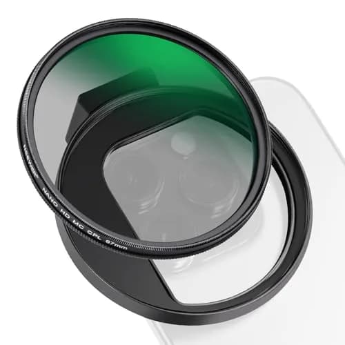 NEEWER 67mm CPL Filter with Cold Shoe Phone Clip | Reduces Reflections for Vivid Photos thumbnail 1