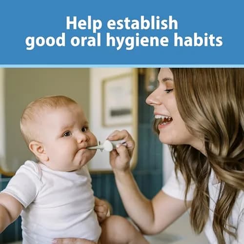 Dr. Brown's Infant-to-Toddler Toothbrush and Toothpaste Set, Mint Elephant | BPA-Free & Fluoride-Free Oral Care for Ages 0-3 thumbnail 7