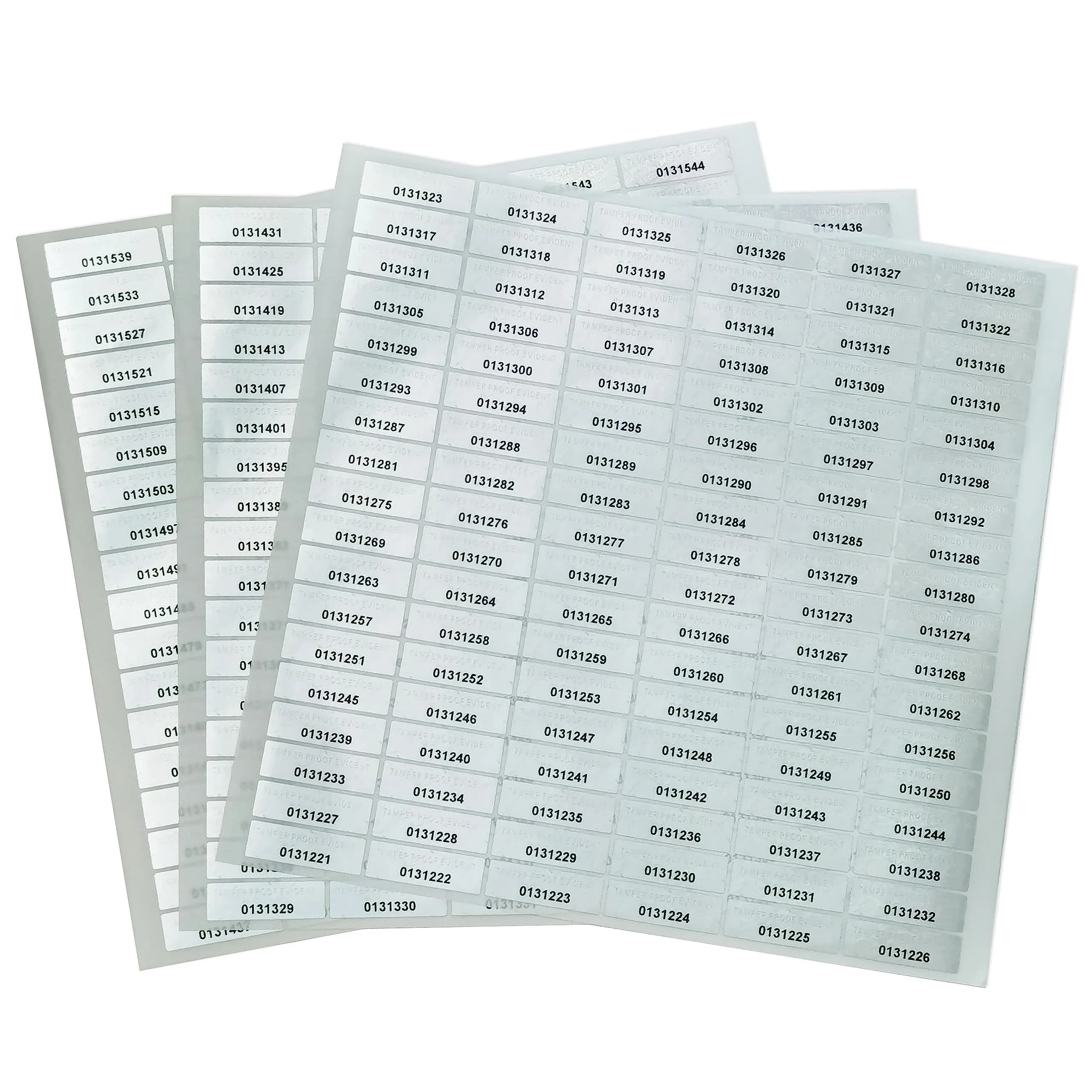TLK&FBB Tamper Proof Hologram Labels 280 Pieces | Sequential Numbering, Silver - view 6