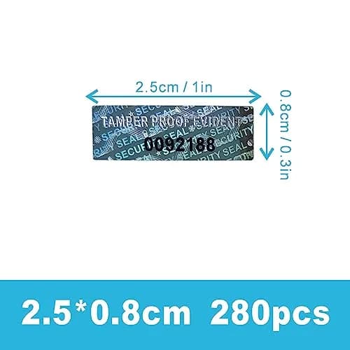 TLK&FBB Tamper Proof Hologram Labels 280 Pieces | Sequential Numbering, Silver thumbnail 2
