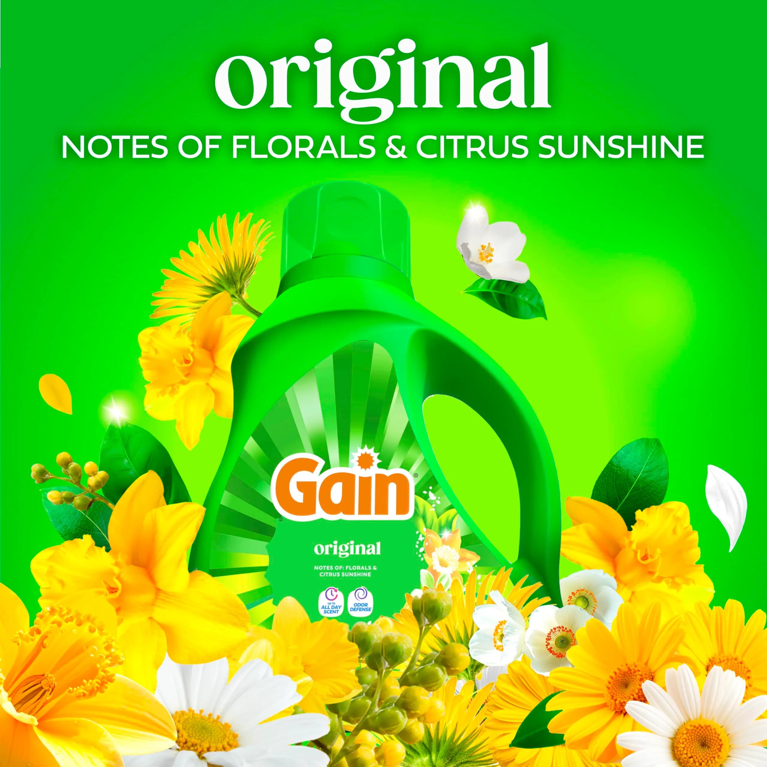 Gain Original Scent Liquid Laundry Detergent, 81 Fl Oz (Pack of 1) | Odor Defense & 6-Week Scent Lock - view 4