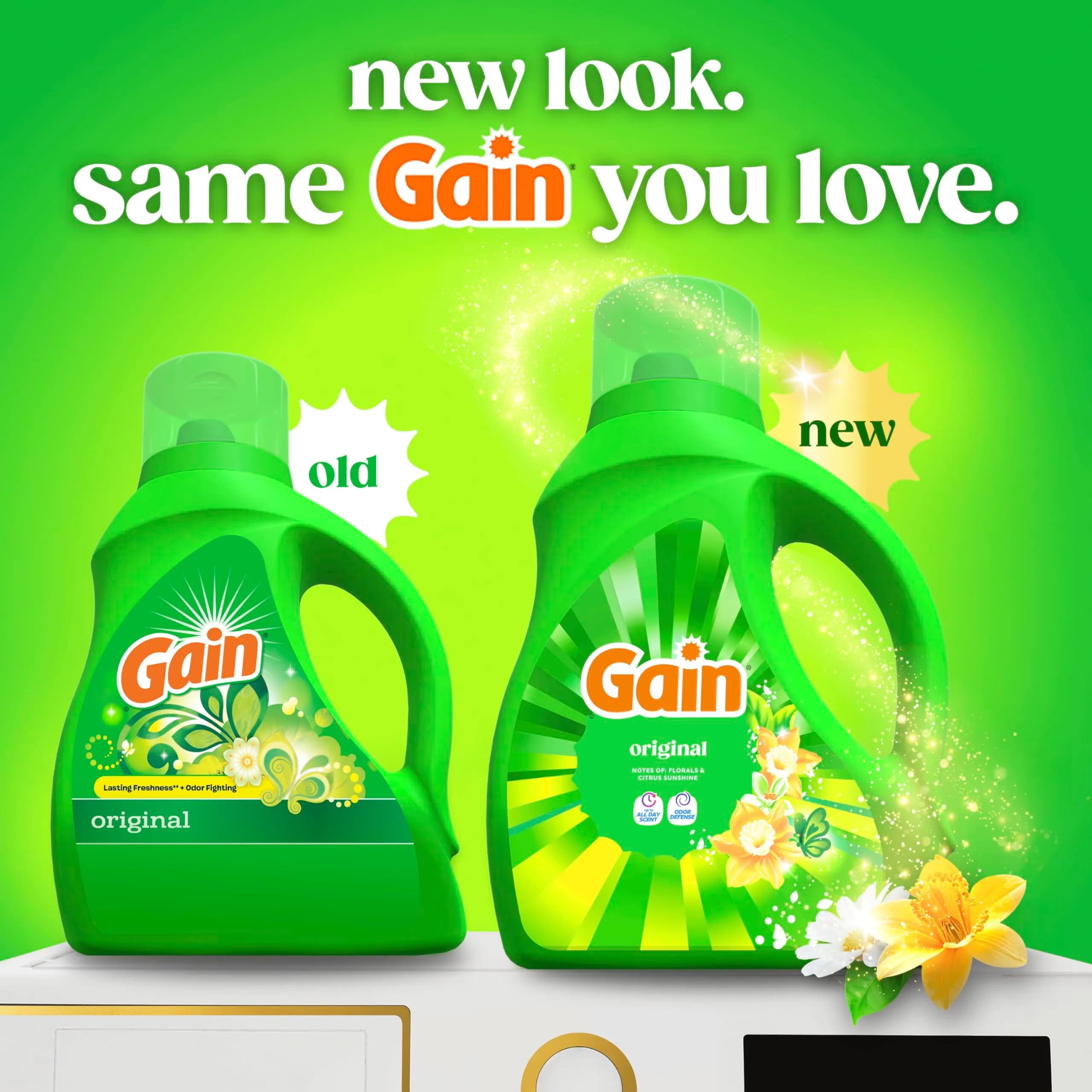 Gain Original Scent Liquid Laundry Detergent, 81 Fl Oz (Pack of 1) | Odor Defense & 6-Week Scent Lock - view 2
