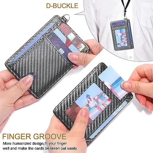 GEEAD Slim Minimalist Front Pocket RFID Blocking Card Holder Wallets for Men & Women | Compact & Secure thumbnail 5