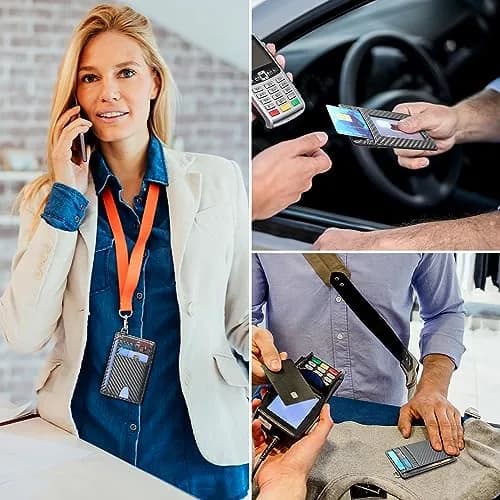 GEEAD Slim Minimalist Front Pocket RFID Blocking Card Holder Wallets for Men & Women | Compact & Secure thumbnail 6