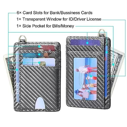 GEEAD Slim Minimalist Front Pocket RFID Blocking Card Holder Wallets for Men & Women | Compact & Secure thumbnail 3