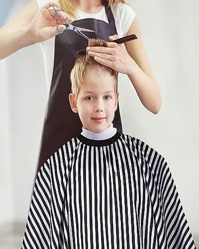 YELEGAI Large Hair Cutting Cape with Neck Duster Brush | Water-Repellent Polyester, Unisex, 47x56 inches thumbnail 6