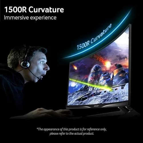 Acer Nitro 31.5in FHD 1920x1080 Curved 180Hz Gaming Monitor EDA320Q Pbiipx | AMD FreeSync Premium, 180Hz, 1ms Response, VESA Mount thumbnail 6