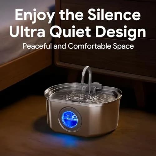 Neareal Cat Water Fountain Stainless Steel 3.2L | Quiet, Durable & Easy to Refill thumbnail 4