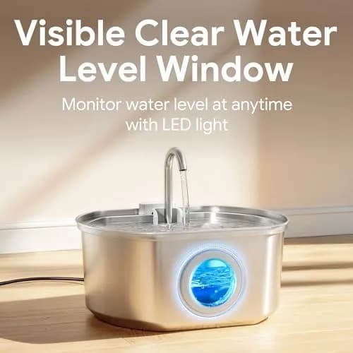 Neareal Cat Water Fountain Stainless Steel 3.2L | Quiet, Durable & Easy to Refill thumbnail 7