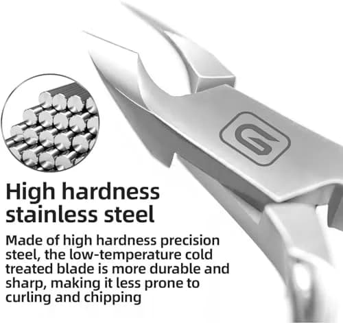 Gubonwer Cuticle Nippers 3/4 Jaw | Ultra-Sharp Stainless Steel Pedicure & Manicure Tool thumbnail 5