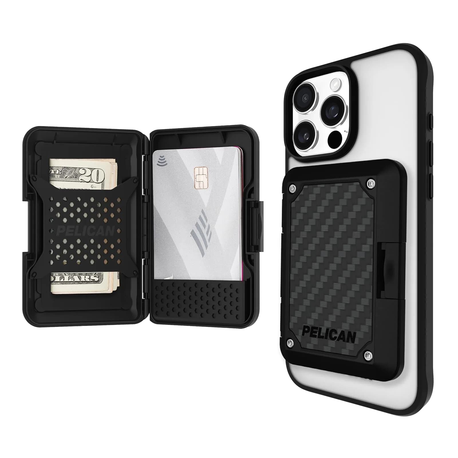 Pelican MagSafe Wallet with RFID Blocking for Cards and Cash - Black | Shields Your Cards from Digital Threats