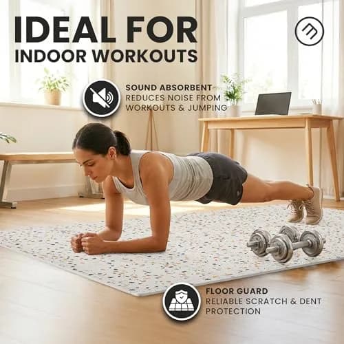 BeMaxx Gym Mats Set - EVA Interlocking Foam Floor Tiles 18 pcs | Anti-Fatigue Workout Mat Puzzle thumbnail 9