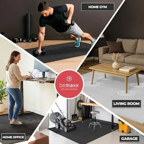 BeMaxx Interlocking EVA Foam Floor Tiles Workout Mat Set with Edge Pieces - 18 Tiles (18 sq ft), Warm Sand | Protects Floors from Scratches, Sweat & Noise thumbnail 8
