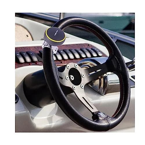Hypersonic Steering Wheel Spinner Knob - Compatible with Standard Steering Wheels - Smooth Suicide Knob for Car, Tractor, Mower, Boat and Maneuver thumbnail 2