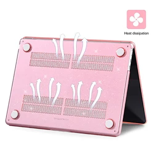 EooCoo Sparkly Pink Hard Case for MacBook Air 15 inch (M2-M5) | Includes Keyboard Cover & Screen Protector thumbnail 2