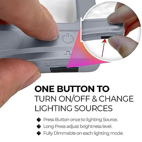 MagniPros 5X Large LED Page Magnifier with Stand 15.6 cm (6.14 in) | Eye-Caring Light Modes for Low Vision Seniors thumbnail 5
