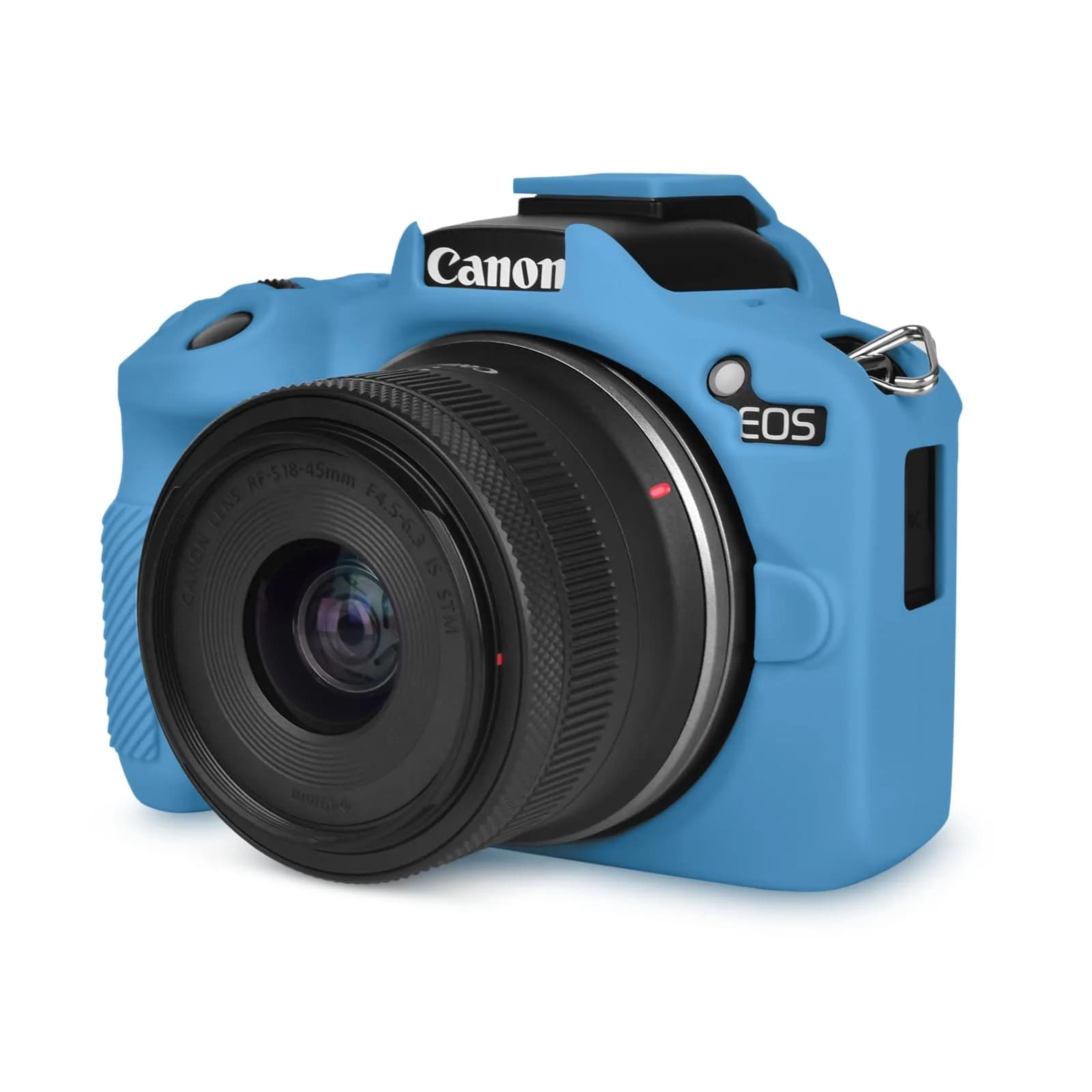 Rieibi EOS R50 Camera Case for Canon EOS R50 | Soft Silicone Protective Body Skin with Enhanced Grip & Precise Cutouts — Blue