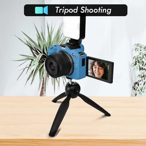 Rieibi EOS R50 Camera Case Blue | Soft Silicone Protective Grip for Canon EOS R50 Vlogging Camera thumbnail 6