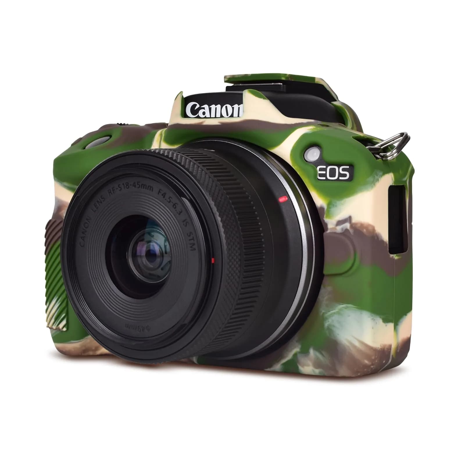 Rieibi EOS R50 Camera Case for Canon EOS R50 | Soft Silicone Protective Body Skin with Enhanced Grip & Precise Cutouts — Camouflage