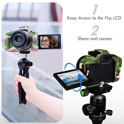 Rieibi EOS R50 Camera Case for Canon EOS R50 | Soft Silicone Protective Body Skin with Enhanced Grip & Precise Cutouts thumbnail 5