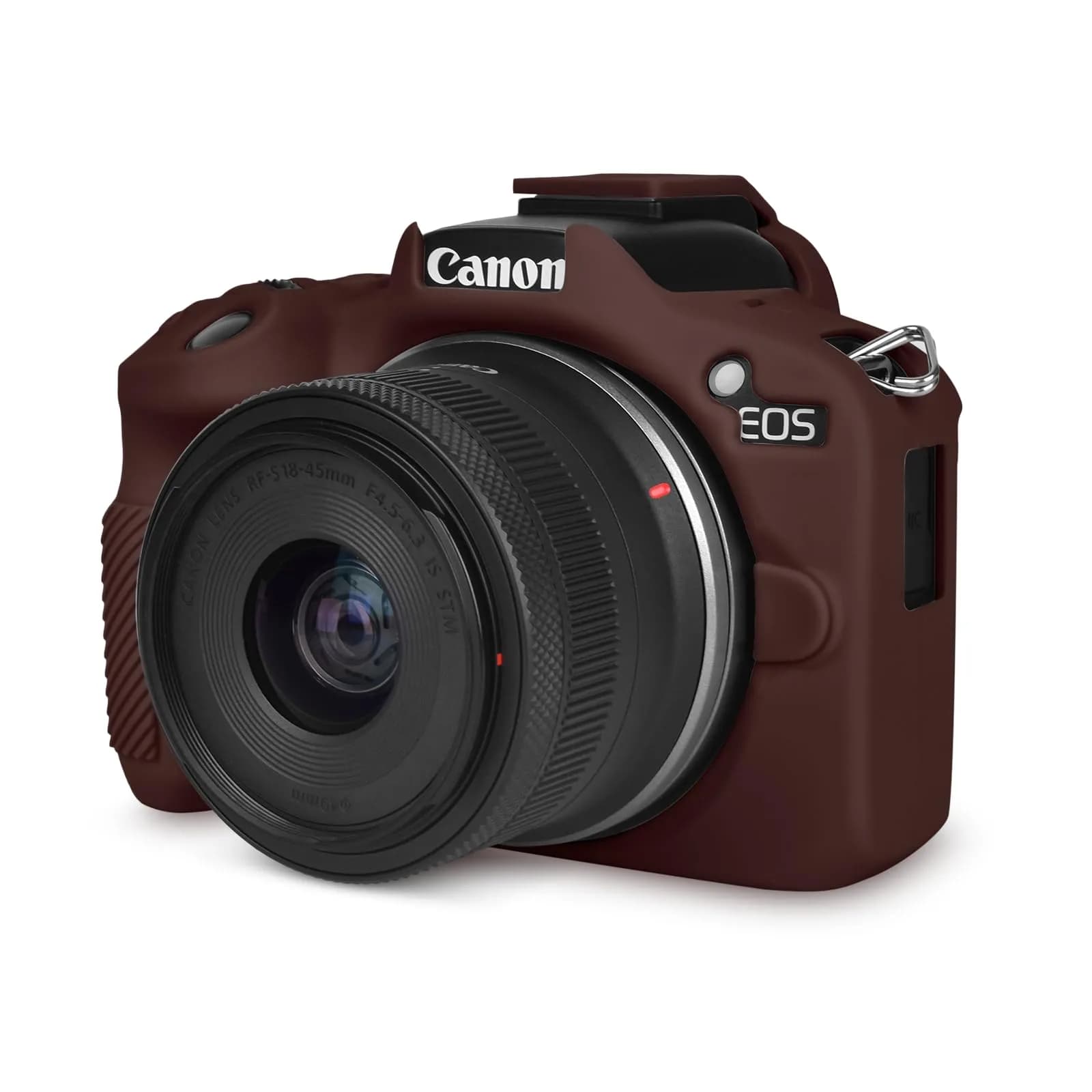 Rieibi EOS R50 Camera Case Soft Silicone Protective Grip Cover for Canon EOS R50 | Coffee — Coffee