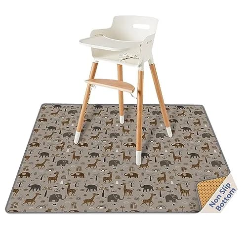 Blissful Diary Baby Splat Mat 128cm x 128cm (50.4 x 50.4 Inch) | Easy Clean Waterproof Floor Protector thumbnail 1