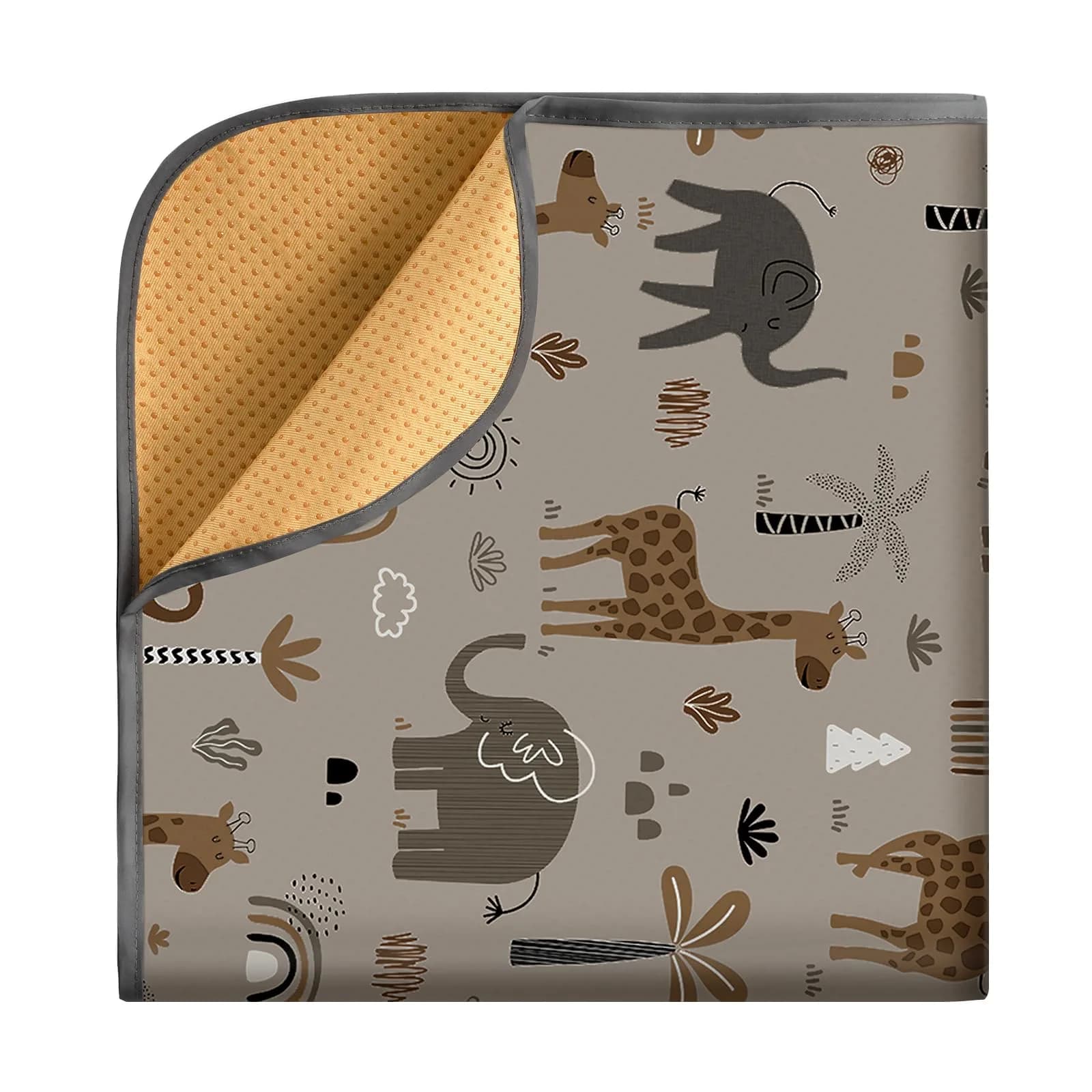 Blissful Diary Baby Splat Mat 128cm x 128cm (50.4 x 50.4 Inch) | Easy Clean Waterproof Floor Protector - view 8