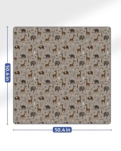 Blissful Diary Baby Splat Mat 128cm x 128cm (50.4 x 50.4 Inch) | Easy Clean Waterproof Floor Protector thumbnail 3