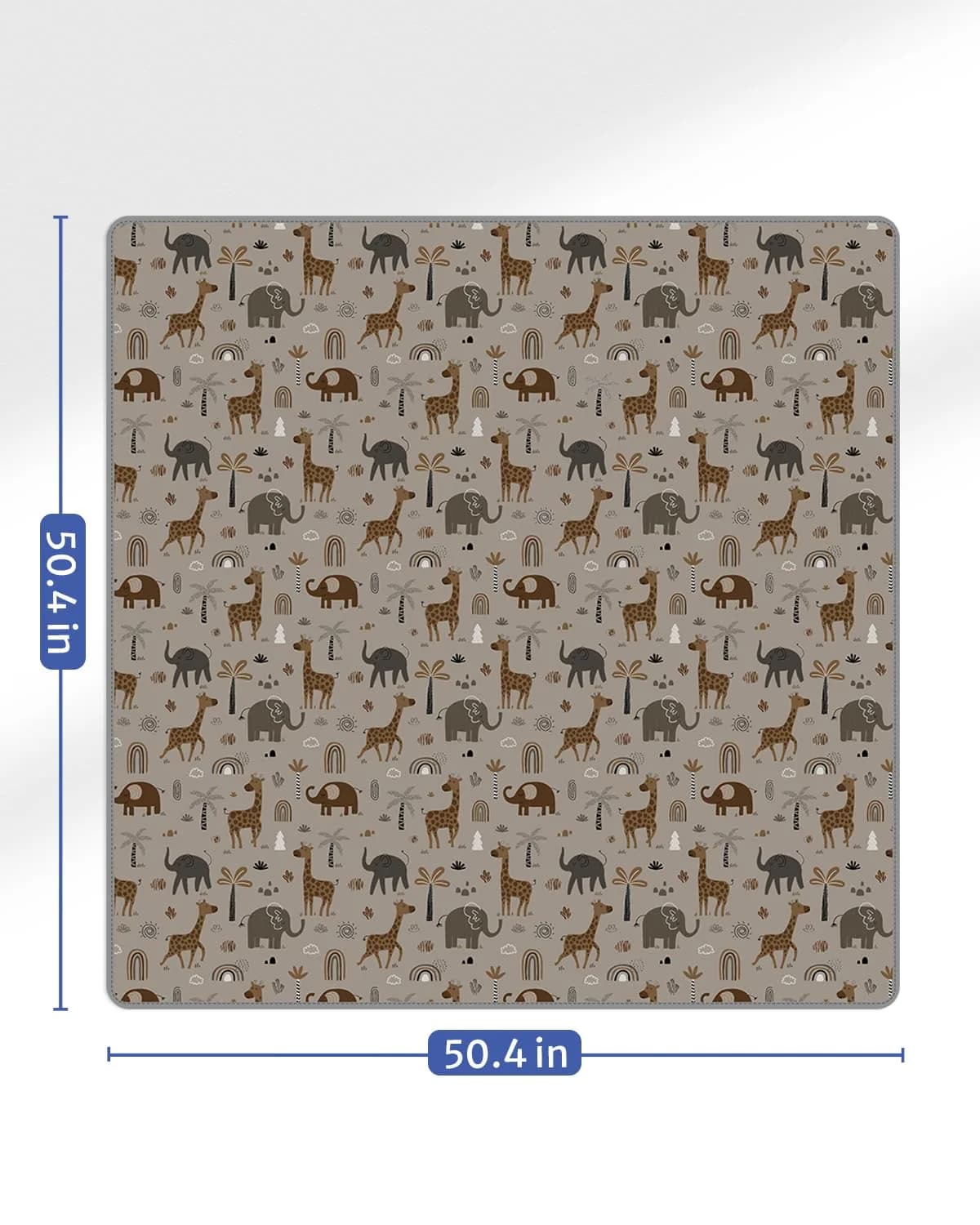 Blissful Diary Baby Splat Mat 128cm x 128cm (50.4 x 50.4 Inch) | Easy Clean Waterproof Floor Protector - view 3