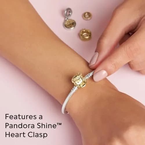 PANDORA Heart Clasp Snake Chain Bracelet, 7.1" | Elegant romantic jewelry for women thumbnail 7